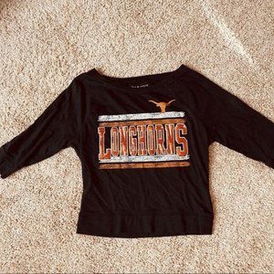 5th & Ocean Girls Texas Longhorns Sequined Long Sleeve T-Shirt Size 10